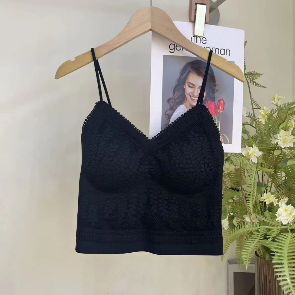 (30-36) Seamless Thin Straps Lacy Brallete(035)