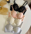 (32-38)B Bow Style Beautiful lace design Non Wired padded bra (095)