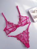 (32-38)B Beautiful Lace Underwire Bra and Panty Set