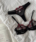 (32-38)B Beautiful Lace Underwire Bra and Panty Set