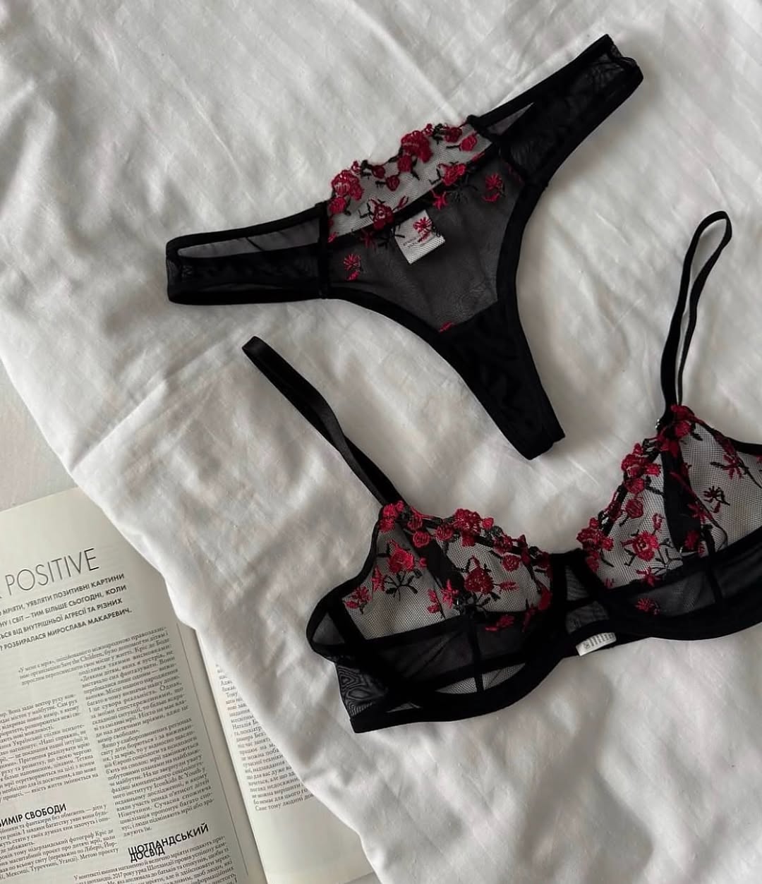 (32-38)B Beautiful Lace Underwire Bra and Panty Set