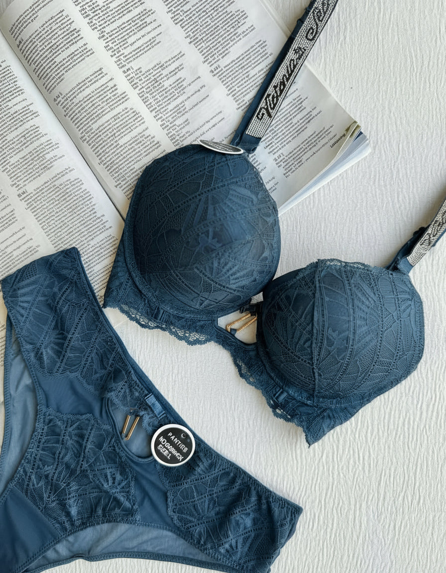 (36-40)C Victoria Secret Front Buckle Bra Panty Set (148)