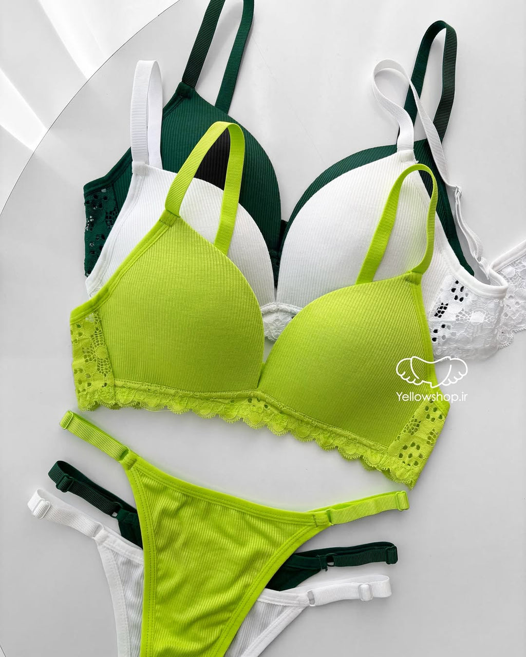 (34-36)Elegant light padded bra set (042)