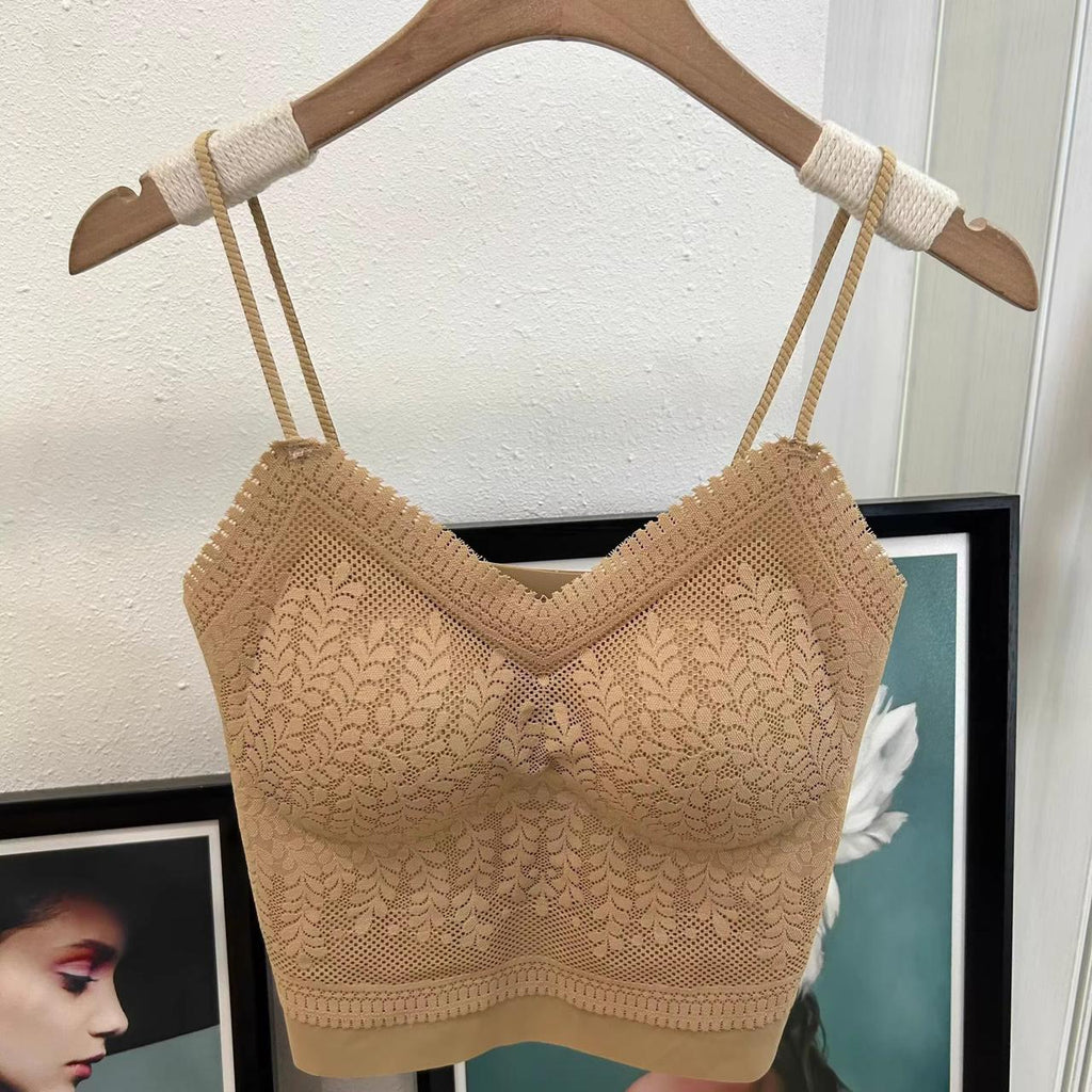 (30-36) Seamless Thin Straps Lacy Brallete(035)