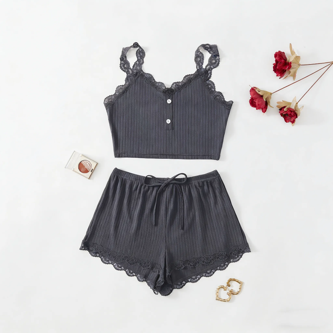 Women Lacy Straps with Boxer (65215)