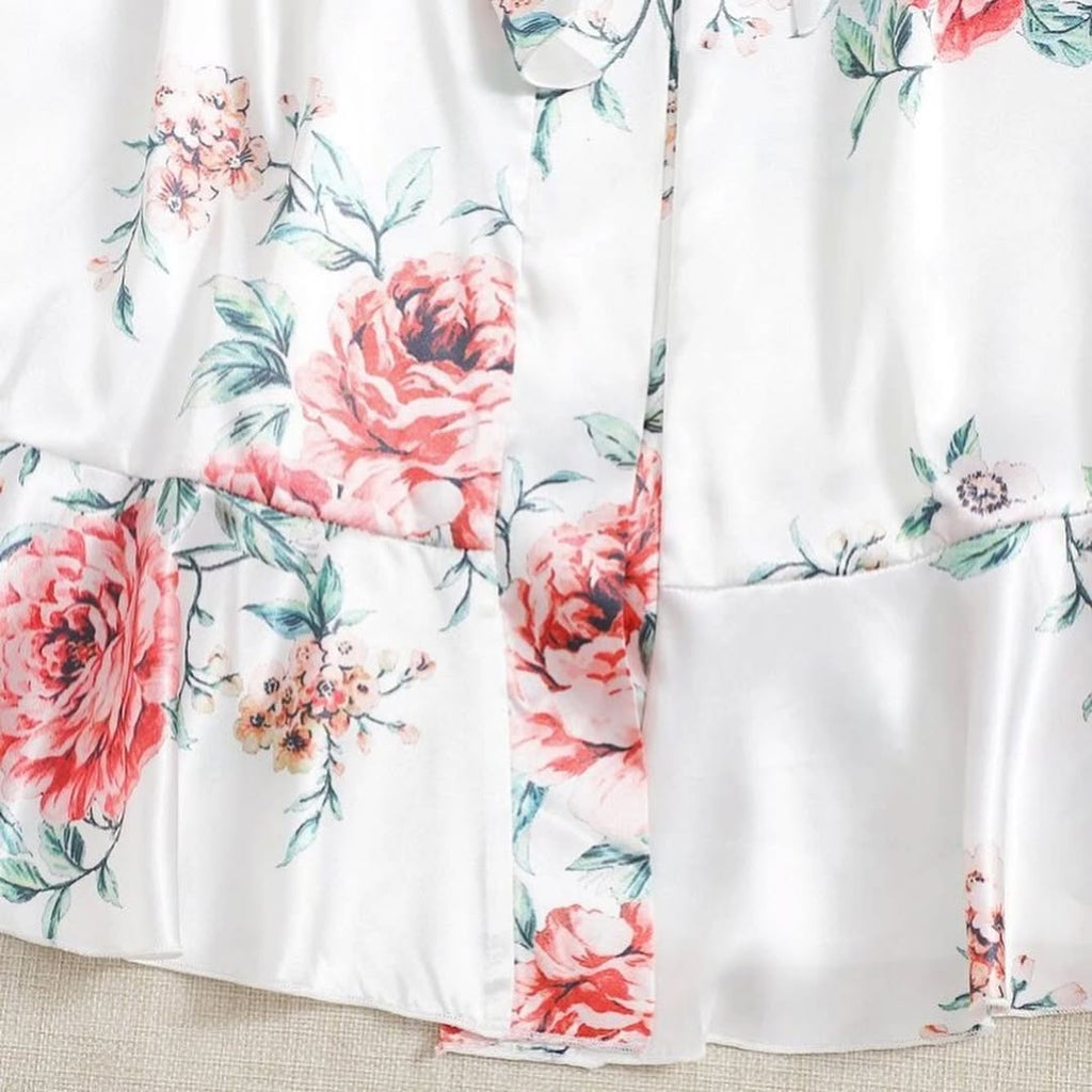 3 Piece Gorgeous Flower Printed Nighty(7011)