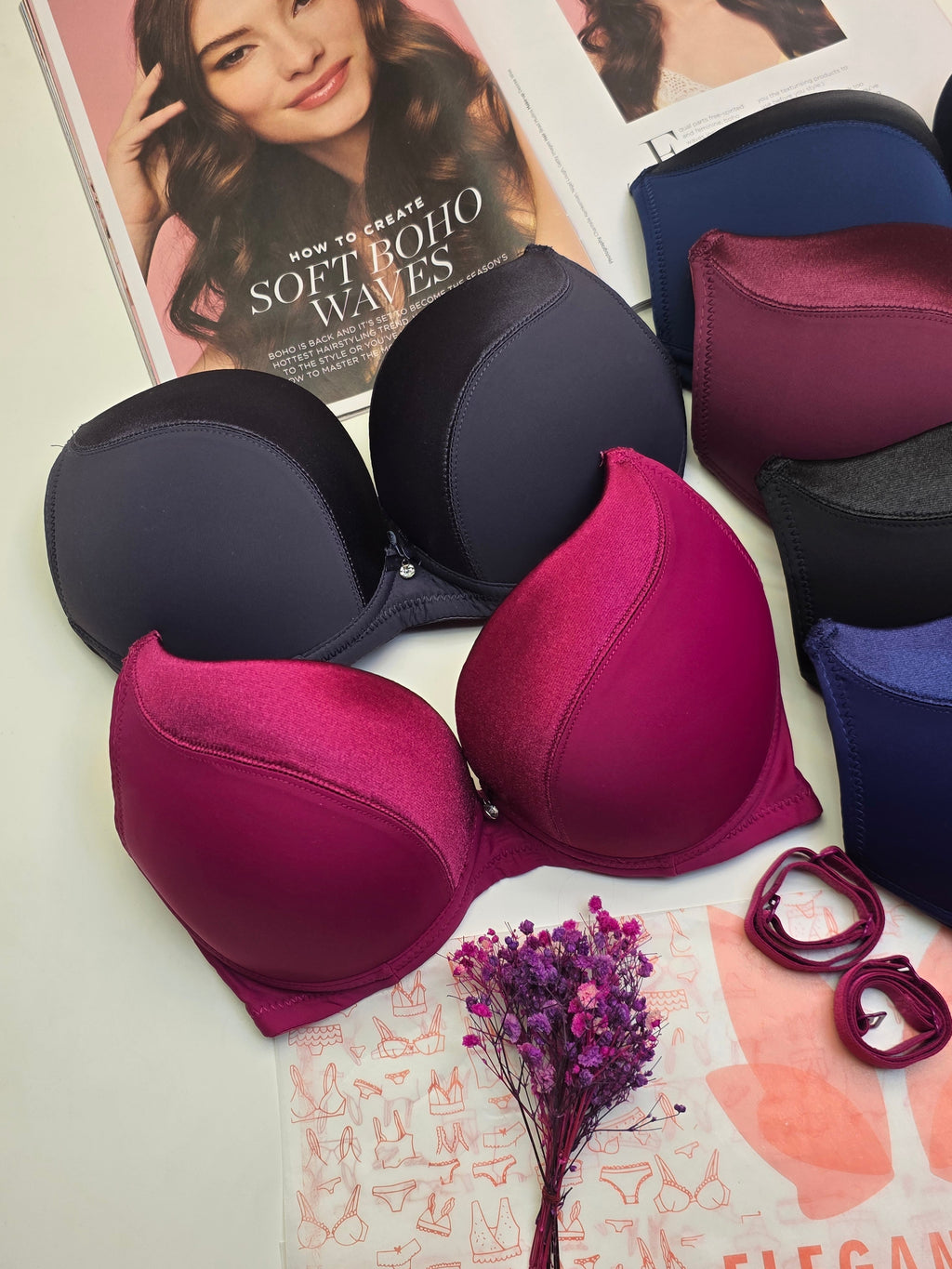 (34-40)Binny's Padded Push-up Wired Bra