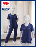3 Piece Silk Sleepwear with Boxer and Trouser(8037)