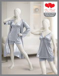 3 Piece Silk Nighty (8040)