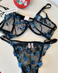 (32-38)B Beautiful Lace Underwire Bra and Panty Set
