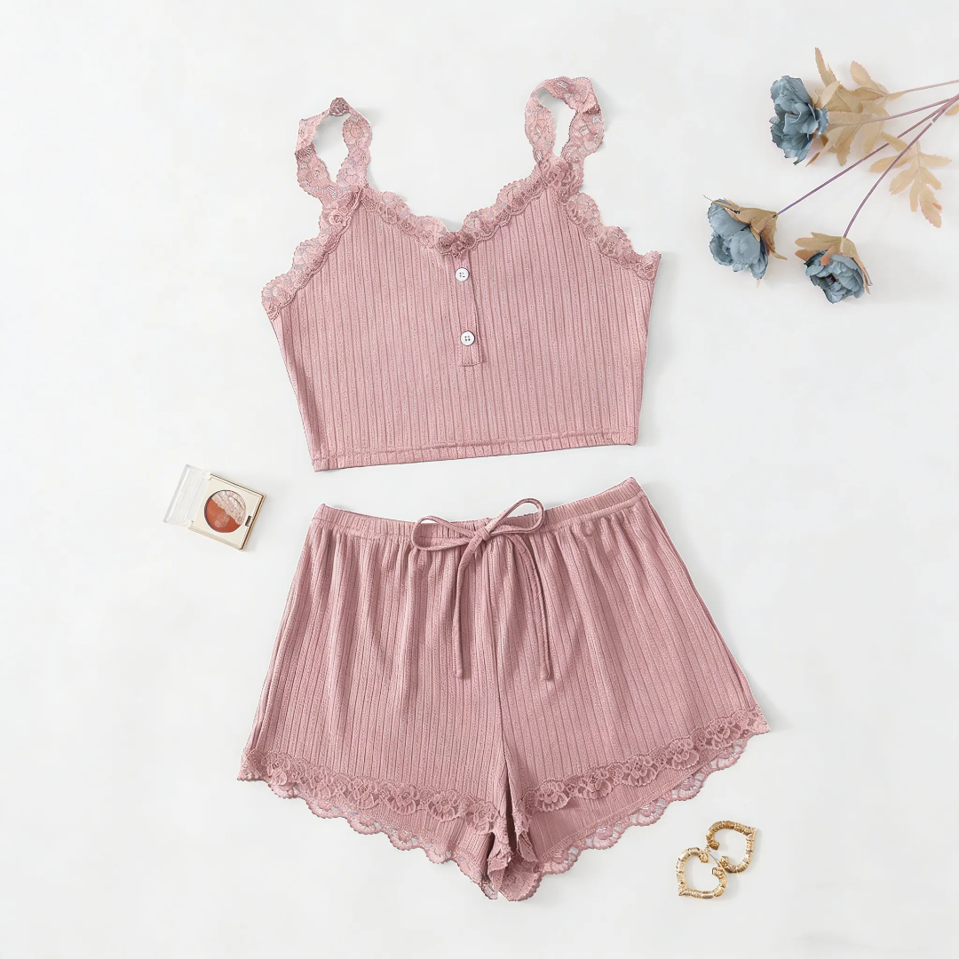 Women Lacy Straps with Boxer (65215)