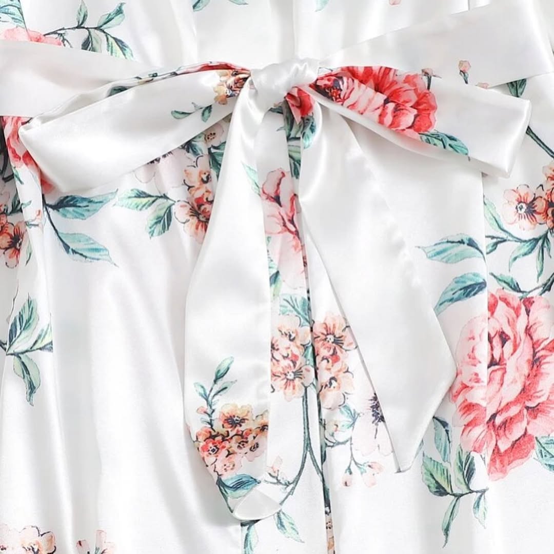 3 Piece Gorgeous Flower Printed Nighty(7011)