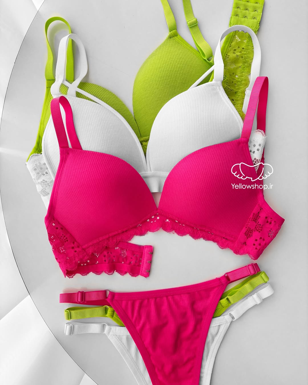 (34-36)Elegant light padded bra set (042)