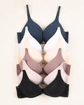(38-42)C Premium Double Padded Pushup Wired Plunge Bra (115)