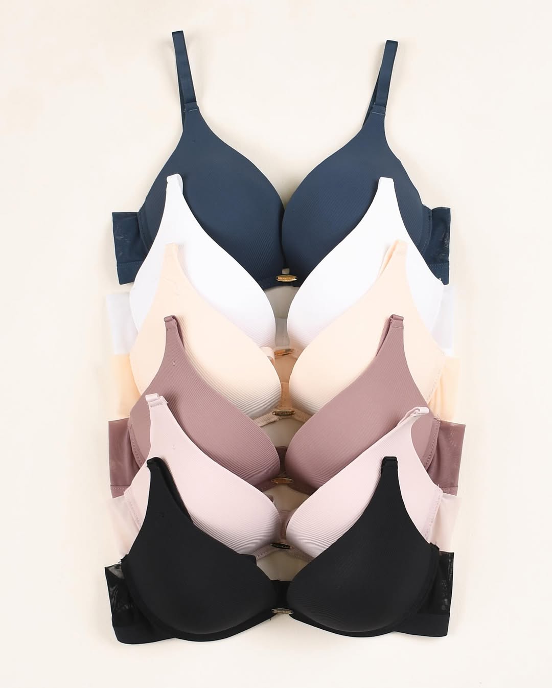 (38-42)C Premium Double Padded Pushup Wired Plunge Bra (115)