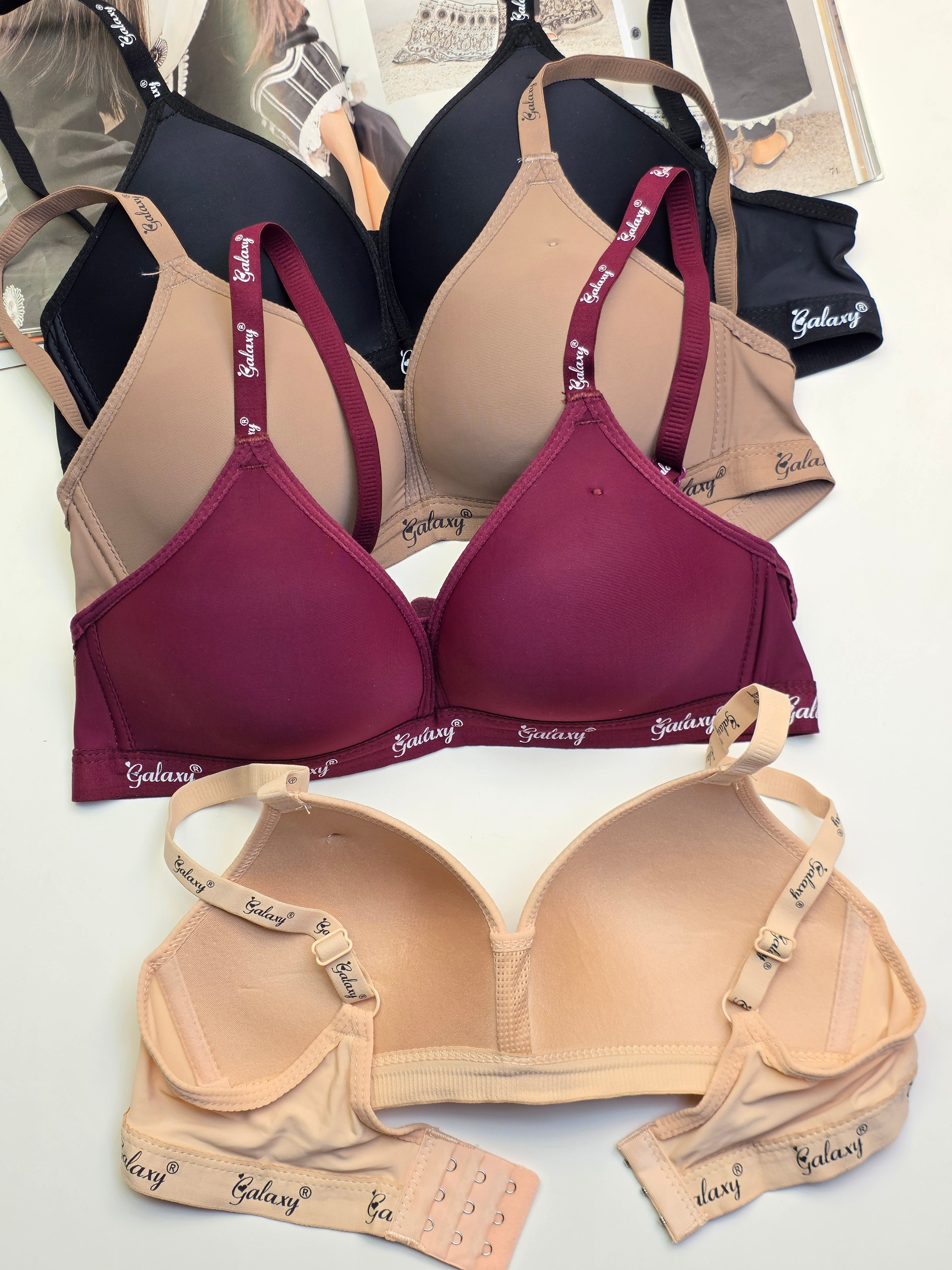 Dailywear Soft Push-up Non Wire Bra ( PACK OF 3 )